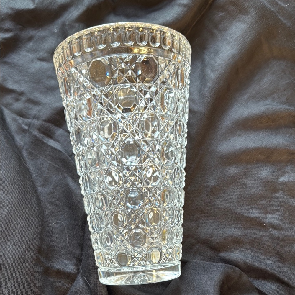 American Vintage Silver Accent Vase with Geometric Elegance